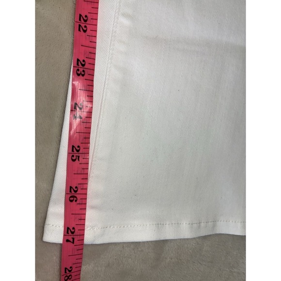 L'Agence Tati Coated Bootcut Jeans Women's 31  Blanc High Rise Super Stretch NEW - Picture 10 of 16